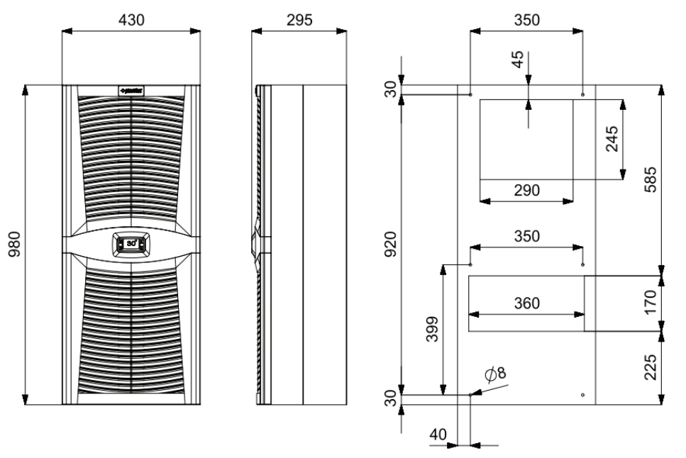 2100w dimension